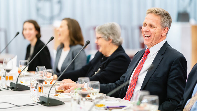 Admiral Davidson at a dinner with the Ministry of Foreign Affairs