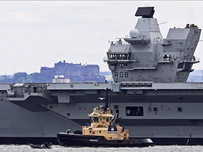 Royal Navy aircraft carrier HMS Queen Elizabeth