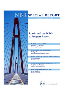 Russia and the WTO: A Progress Report