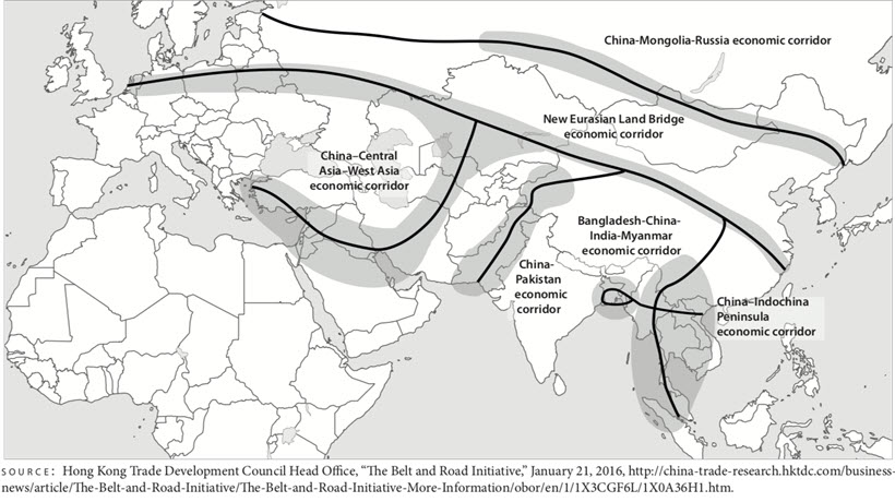 Belt and Road Initiative map